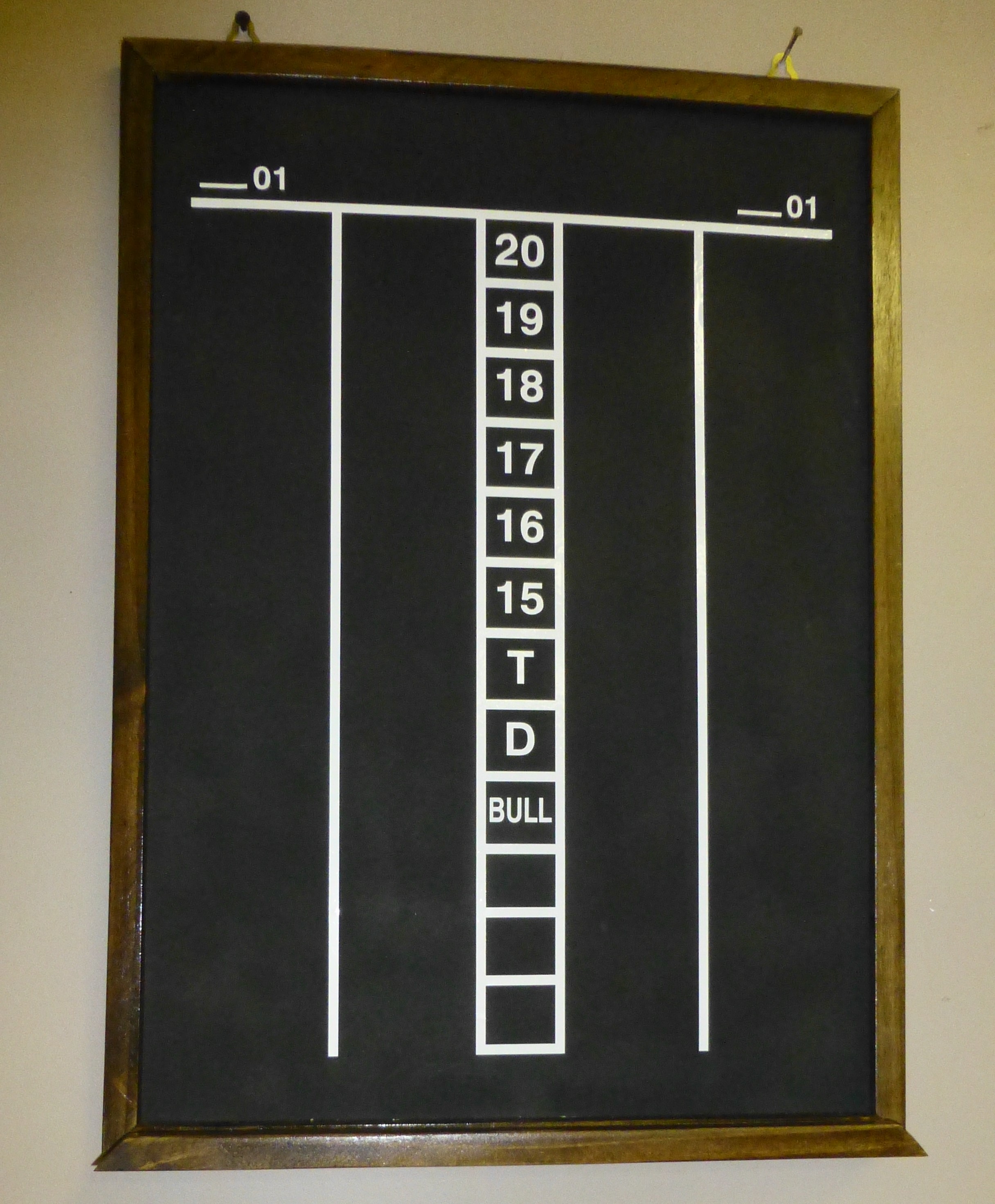 All About Billiards AAB Framed Chalk Dart Scorer with Ledge